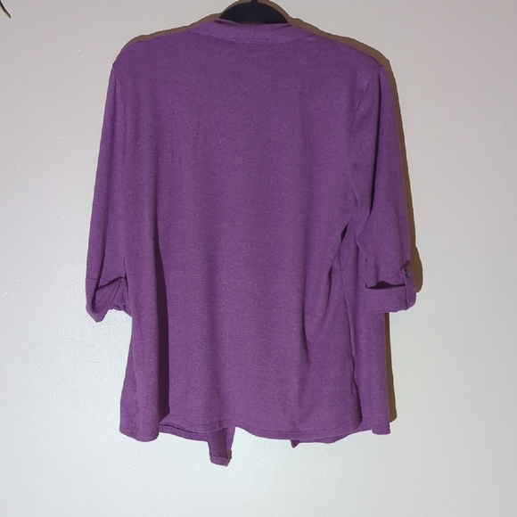 Notations Women's Lavender Open-Front Blazer - Picture 5 of 8